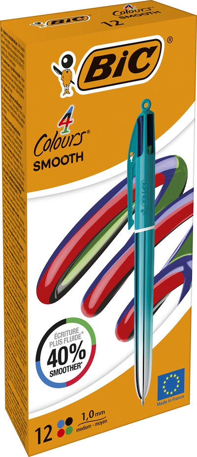 Bic - Colors Smooth Gradiant 4-Farben-Kugelschreiber, mittel, grün