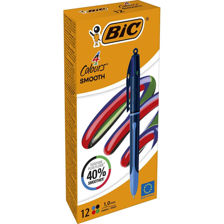 Bic - Colors Smooth Drop 4-Farben-Kugelschreiber, mittel