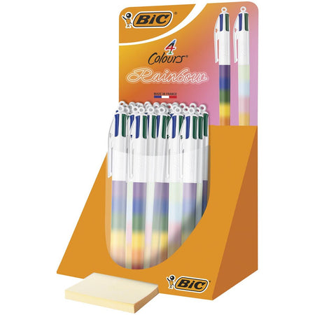Bic - Colors Rainbow 4-Farben-Kugelschreiber, mittel, Display mit 30 Stück