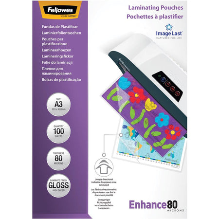 Fellowes - Laminierfolie A3 2x80 Mikron glänzend 100 Stück
