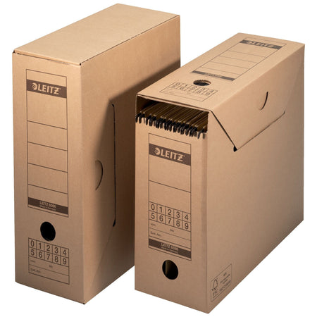 Leitz - Archivbox mit Deckel 120x275x325mm naturbraun