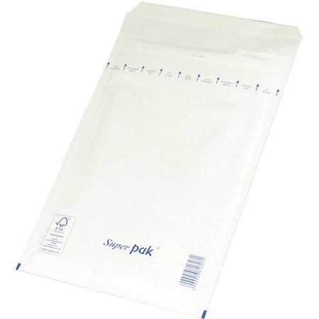 OFFICE products -   luchtkussenenveloppen, met stripsluiting, 150 x 215 mm, wit, pak van 5 stuks