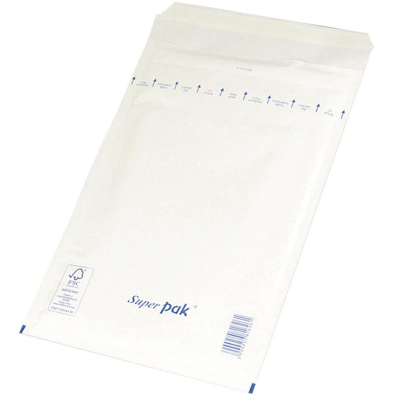 OFFICE products -   luchtkussenenveloppen, met stripsluiting, 150 x 215 mm, wit, pak van 5 stuks