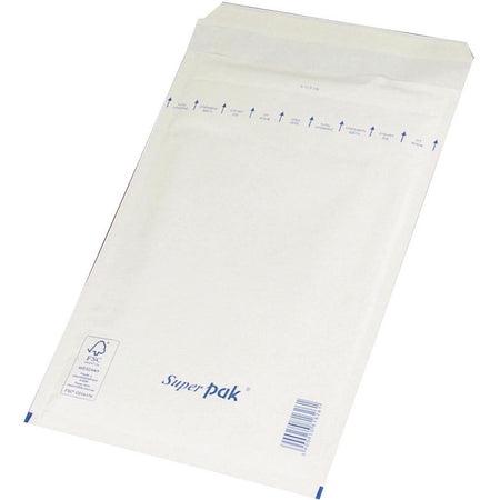 OFFICE products -   luchtkussenenveloppen, met stripsluiting, 220 x 265 mm, wit, pak van 10 stuks