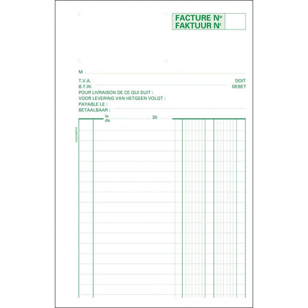 Exacompta - Rechnungsbuch, ft 21 x 13,5 cm, zweisprachig, Dupli (50 x 2 Blatt)