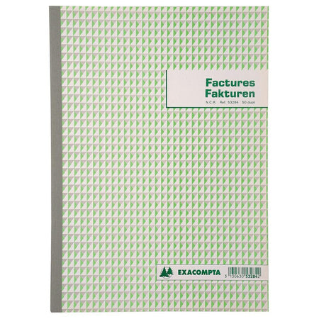 Exacompta - Rechnungsbuch, ft 29,7x21 cm, zweisprachig, Duplikat (50 x 2 Blatt)