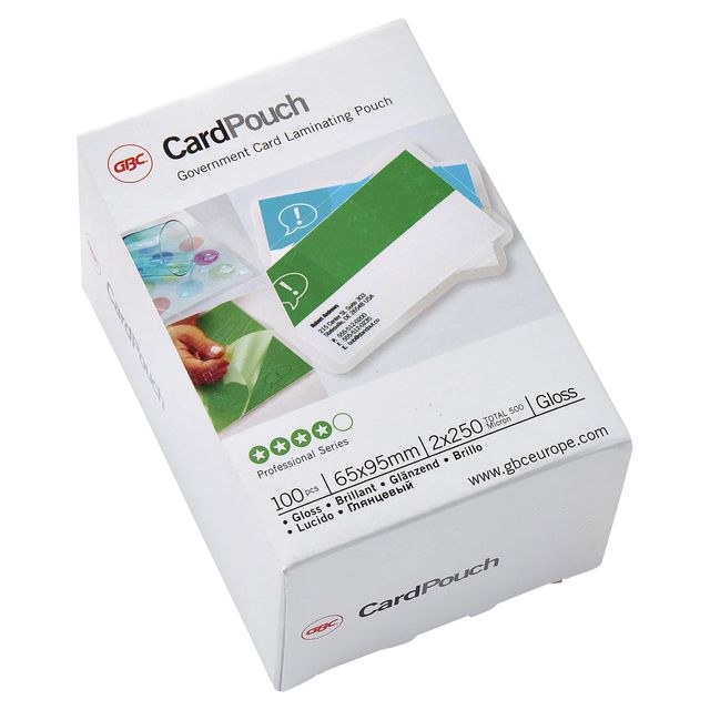 GBC – Laminierhülle für Regierungskarte, 65 x 95 mm, 2 x 250 Mikrometer