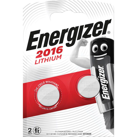 Energizer - Knopfzelle CR2016, Blister mit 2 Stück