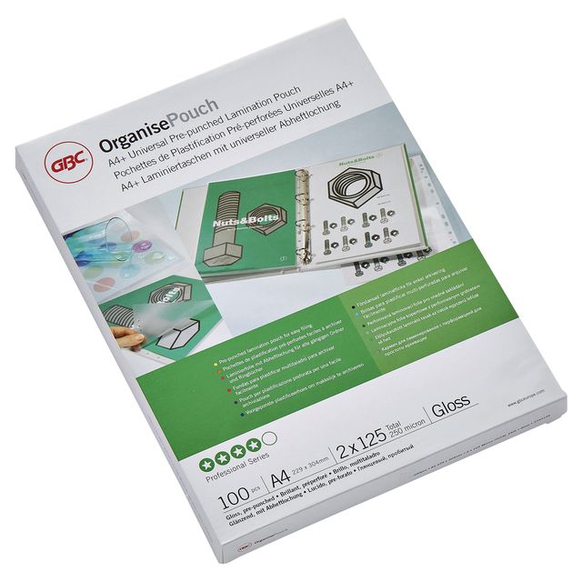 GBC - Laminierhülse A4 2x125 Mikron 4 Löcher