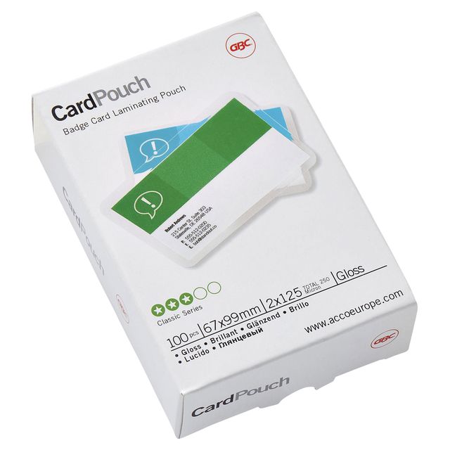 GBC – Laminierhüllen-Ausweiskarte, 67 x 99 mm, 2 x 125 Mikron