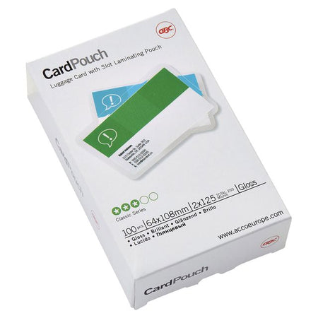 GBC – Gepäcketikett mit laminierter Abdeckung, 64 x 108 mm, 125 Mikron