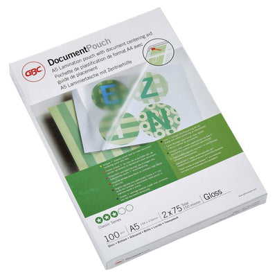 GBC – Laminierfolie A5, 2 x 75 Mikron, glänzend
