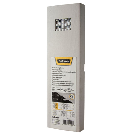 Fellowes - Binderücken 6mm 21 Ringe A4 weiß
