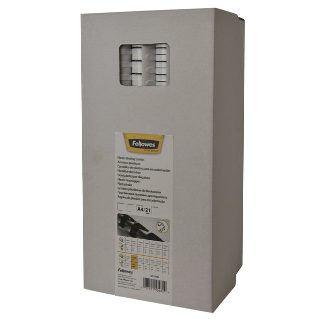 Bindrug Fellowes 14mm 21rings A4 Black 100 -Pieces