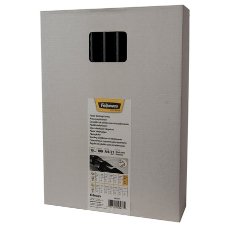 Fellowes - Binderücken 19mm 21 Ringe A4 schwarz