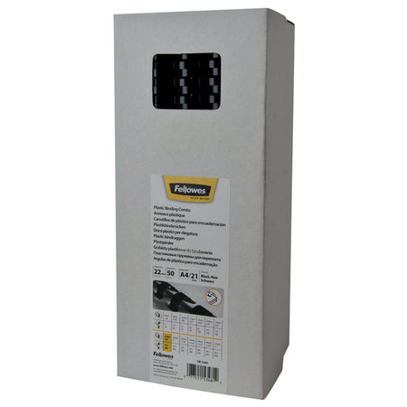 Fellowes - Binderücken 22mm 21 Ringe A4 schwarz