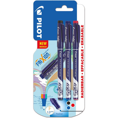 Pilot - Fineliner Frixion Basic, farblich sortiert, Set à 3 Stück