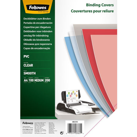 Fellowes - Deckblatt A4 PVC 200 Mikron transparent