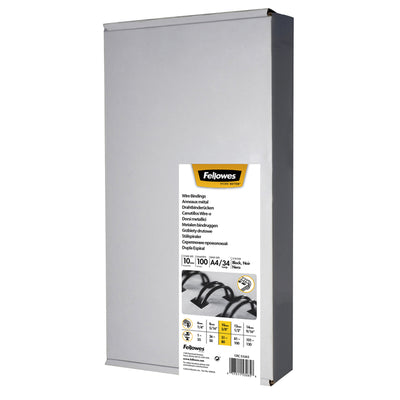 Fellowes - Wire spine 10mm 34rings a4 black