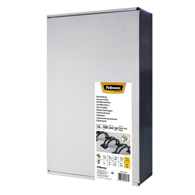 Fellowes - Drahtrücken 14mm 34Ringe A4 schwarz