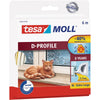 Tesa - Dichtungsstreifen moll® D-Profil Gummi 6mx7mm weiß