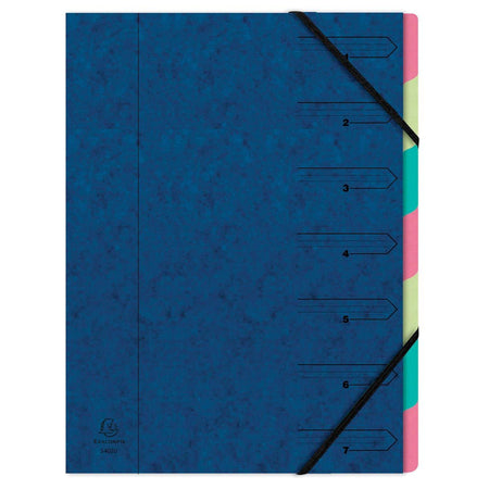 Exacompta - Sortiermappe 7-teilig, blau