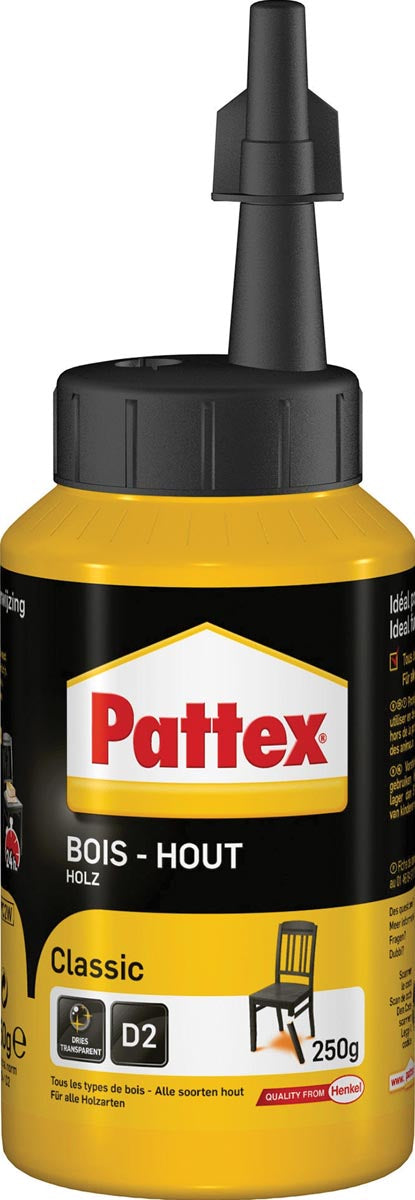 Pattex -  houtlijm Classic, flacon van 250 g