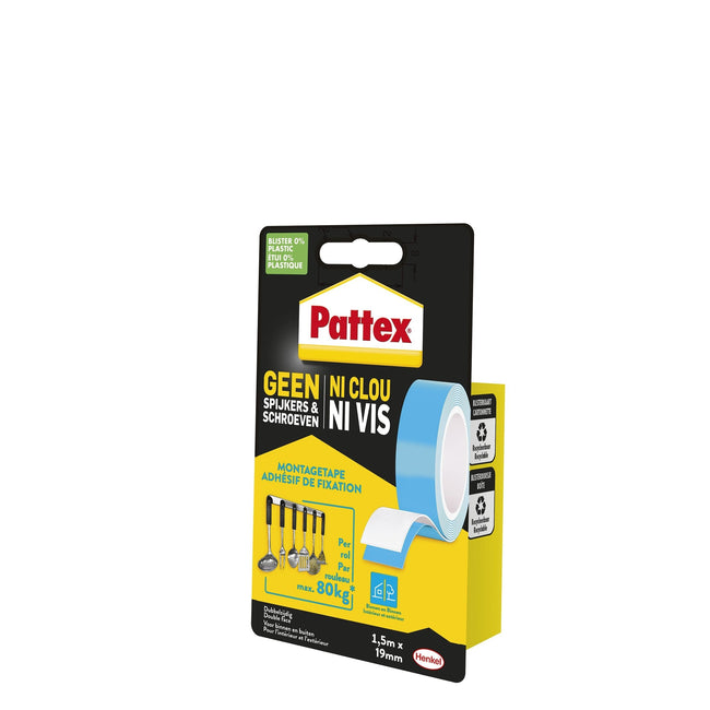 Pattex -  Plakband  super montage 20kg dz binnen