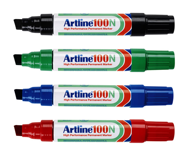 Artline -  Viltstift  100 schuin 7.5-12mm zwart