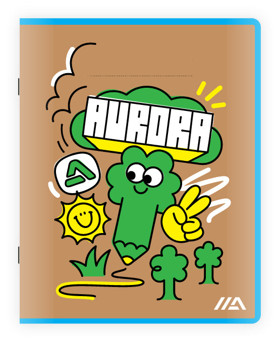 Aurora -  Schrift  a5 ruit 5x5mm 200pag 45gr | 12 stuks