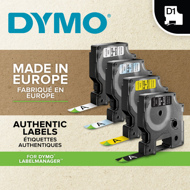 Dymo -  Labele LabelManager D1 polyester 9mm zwart op blauw