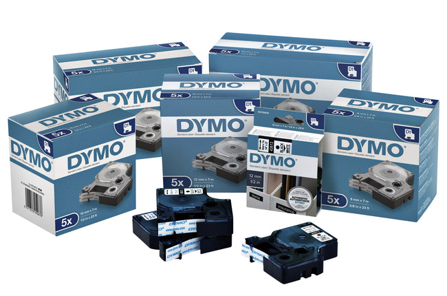 Dymo -  Labele  labelmanager d1 polyester 12mm wit | 5 stuks