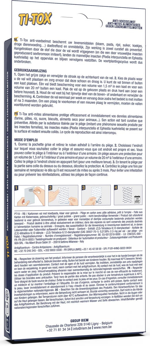 Riem -   Ti-Tox anti-voedselmot, doos met 2 stuks (afbeelding 2)