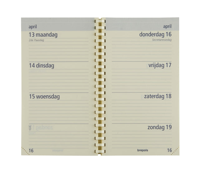 Brepols -  Agenda 2027  opt pocket trento 7d/2p zw