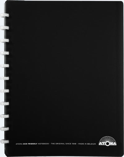 Atoma -  Eco schrift, ft A4 +, 120 bladzijden, commercieel geruit, met 6 tabbladen en 5 showtassen, assorti