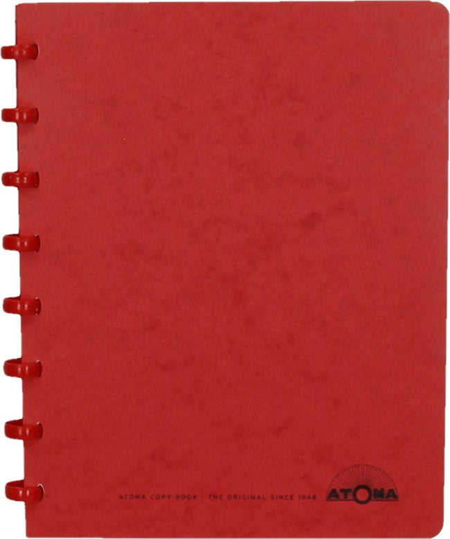 Atoma -  schrift, ft A5, 144 bladzijden, geruit 5 mm, rood