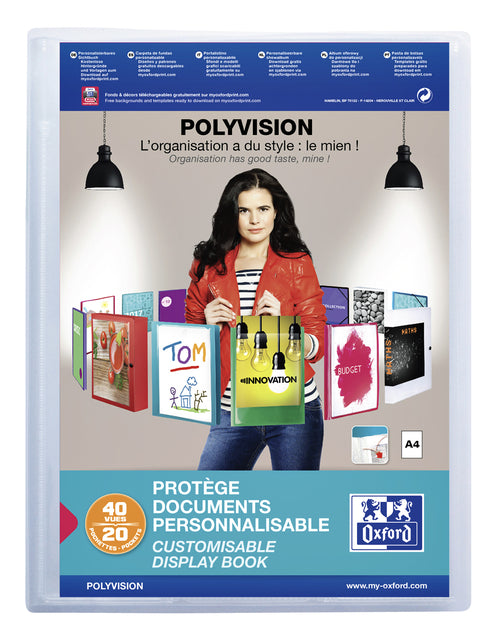 Showalbum Oxford Polyvision A4 20 Beutel PP Transparent