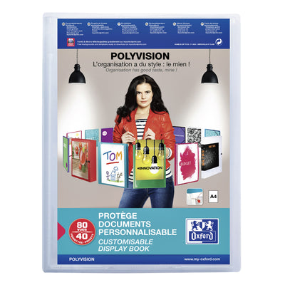 Oxford - lbum Polyvision A4 40 Beutel PP transparent | 12 Stück