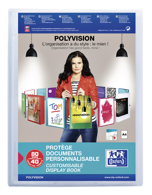 Showalbum Oxford Polyvision A4 40-Bags PP Transparent