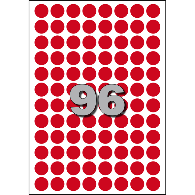 Etiket | papier | ∅15mm | rood