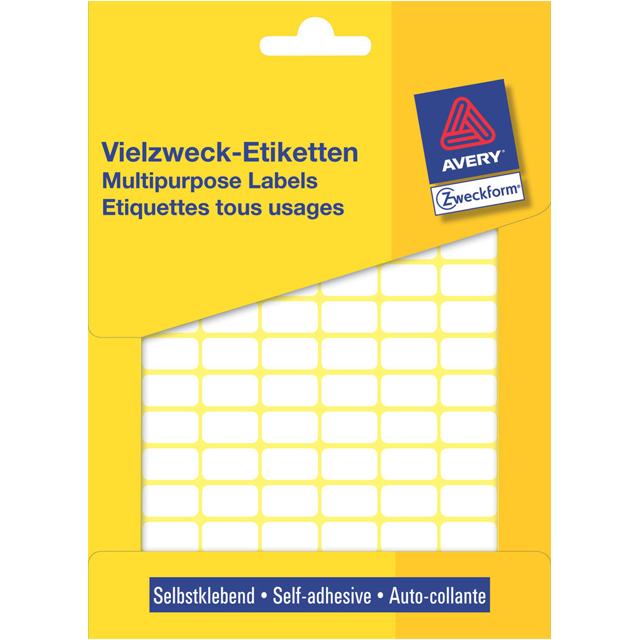 Beschriften Sie Avery Zweckform 3311 16x9mm Weiß 2646 Stücke