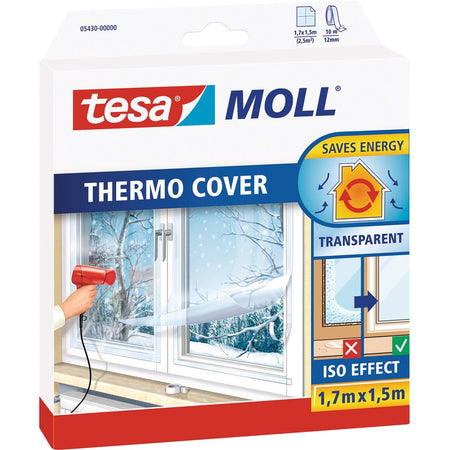 Tesa - Isolierfolie moll® Thermo Cover für Fenster 1,7x1,5m transparent