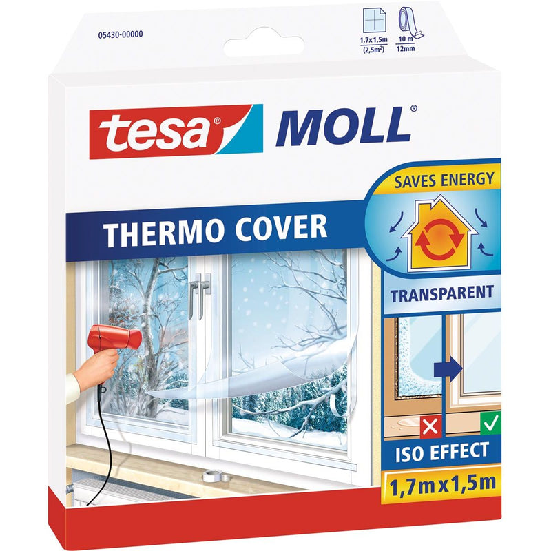 Tesa - Isolierfolie moll® Thermo Cover für Fenster 1,7x1,5m transparent