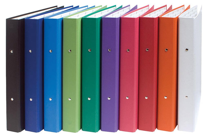 Exacompta - Ringordner in verschiedenen Farben: Weiß, Orange, Rot, Rosa, Lila, Grün, Hellgrün, Blau, Dunkel