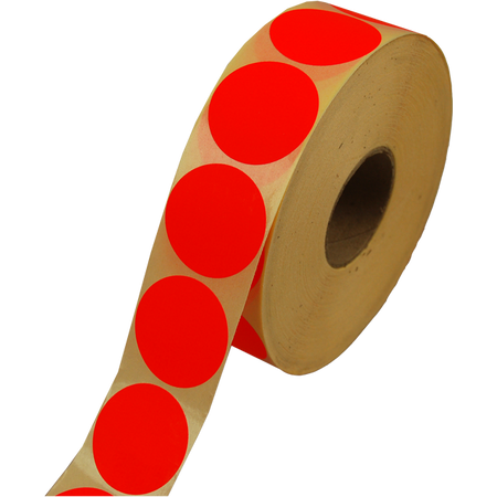 Klika - Etikett | Werbeetikett | Papier | dauerhaft | ∅35mm | fluoreszierend/rot | Rolle mit 2000 Stück
