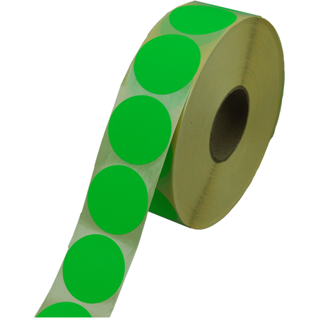 Klika - Etikett | Werbeetikett | Papier | dauerhaft | ∅35mm | fluor/grün | Rolle mit 2000 Stück