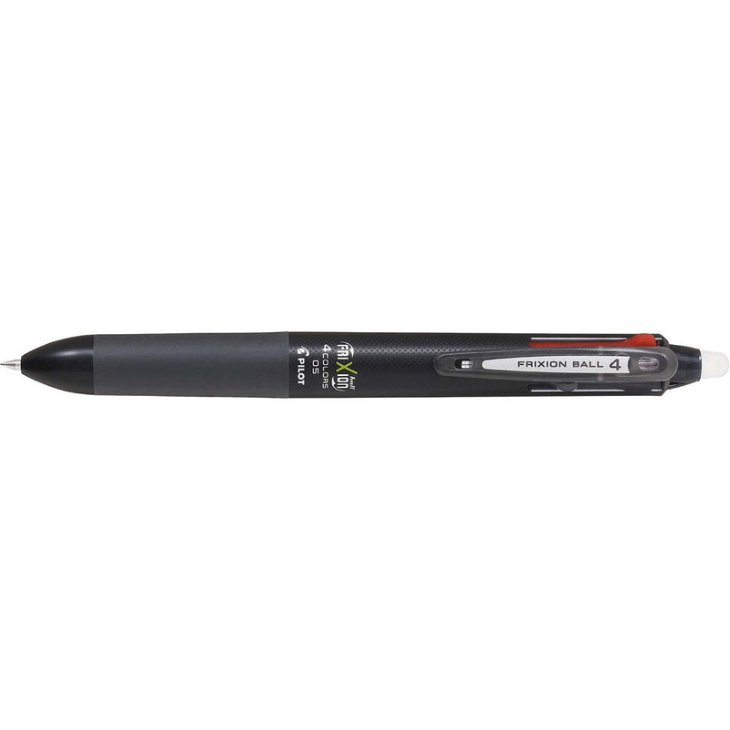 Pilot -  roller Frixion Ball 4-kleurenroller, fijn, klassieke inktkleuren, zwart lichaam