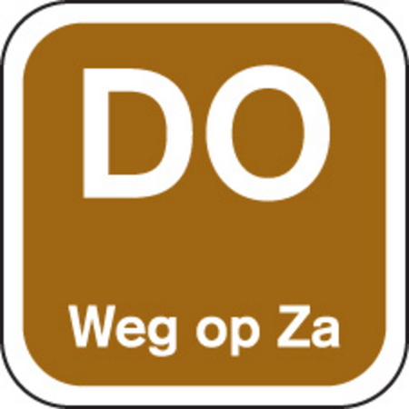 Klika - Etikett | DO weg auf | Papier | waschbar | 19x19mm | braun | Rolle mit 1000 Stück