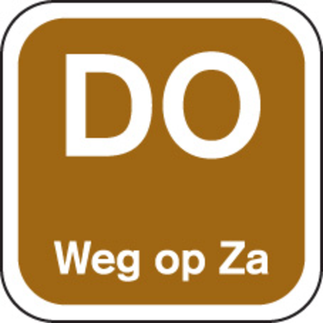 Klika - Etikett | DO weg auf | Papier | waschbar | 19x19mm | braun | Rolle mit 1000 Stück