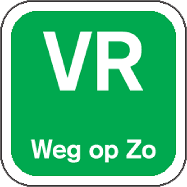 Klika - Etikett | VR weg auf | Papier | waschbar | 19x19mm | grün | Rolle mit 1000 Stück